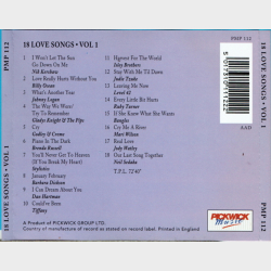 18 Love Songs From The 70's &amp; 80's Vol 1 (1993)