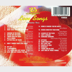 25 Of The Greatest Love Songs Vol 2