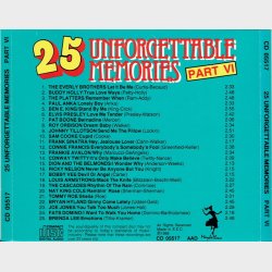 25 Unforgettable Memories Part VI (1988)
