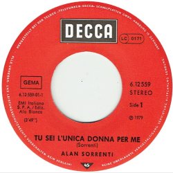 Alan Sorenti - Tu Sei L'unica Donna Per Me (1979)