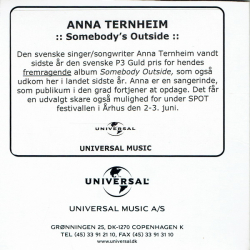Anna Ternheim - Somebody's Outside (Promo)