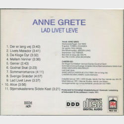 Anne Grete - Lad Livet Leve (1991)