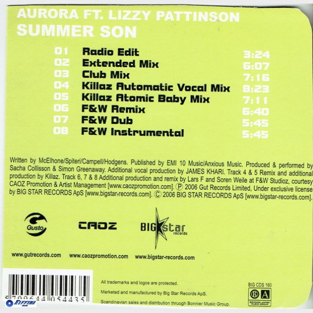 Aurora ft. Lizzy Pattinson - Summer Son (2006)
