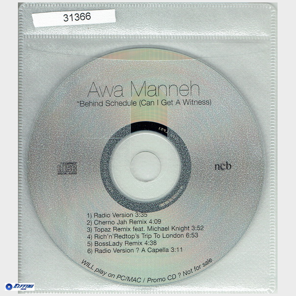 Awa Manneh - Behind Schedule (Can I Get A Witness) (2002) (Promo)