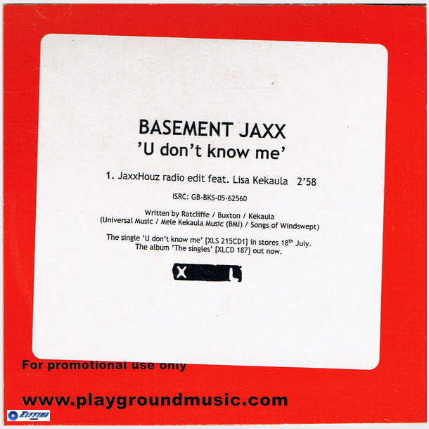 Basement Jaxx - U Don't Know Me (Promo)
