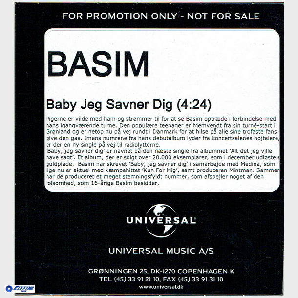 Basim - Baby Jeg Savner Dig (Promo)