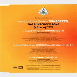 Baz Luhrmann - Everybody's Free (To Wear Sunscreen) (1999)