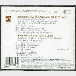 Sony Classical (SBK 46328) - Beethoven Symphonies No 3, Eroica/Heroique &amp; Nr 8 George Szell (1990)