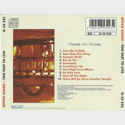 Bryan Adams - Too Fast To Live (1994) (Unofficial)