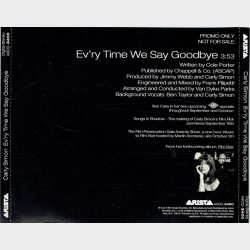Carly Simon - Ev'ry Time We Say Goodbye (1997) (Jewel)