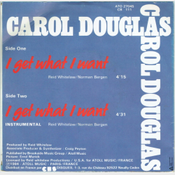 Carol Douglas - I Get What I Want (Ato 27045) (1984)