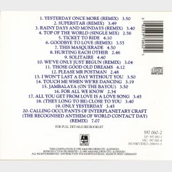 Carpenters, The - Only Yesterday Their Greatest Hits (1990)