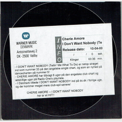 Cherie Amore - I Don't Want Nobody (Tellin' Me What To Do) (2000) (Promo)