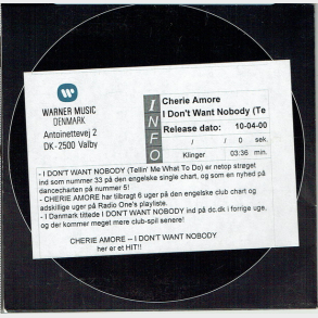 Cherie Amore - I Don't Want Nobody (Tellin' Me What To Do) (2000) (Promo)