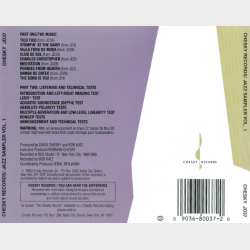 Chesky Records Jazz Sampler &amp; Audiophile Test Compact Disc Vol. 1 (1990)