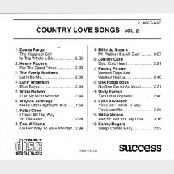 Country Love Songs Vol 2 (Success 2130CD)