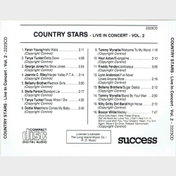 Country Stars Live In Concert Vol 2 (Success 2223CD)