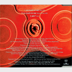 Dave Matthews Band - So Much To Say (1996)