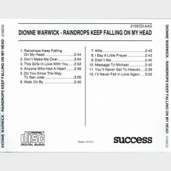 Dionne Warwick - Raindrops Keep Falling On My Head (1989) (Success)