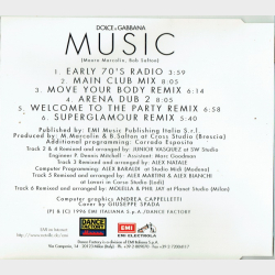 Dolce &amp; Gabbana (D&G) - Music (1996)