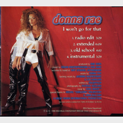Donna Rae - I Won't Go For That (Radio Edit) (1996)