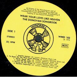 Donovan Songbook - Wear Your Love Like Heaven (1972)