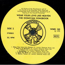 Donovan Songbook - Wear Your Love Like Heaven (1972)