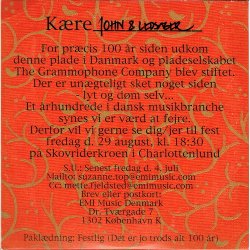 EMI Music Denmark 1903-2003 (Invitation Til Jubil�umsfest)