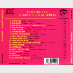 Elvis Presley - 18 Greatest Love Songs (1987)