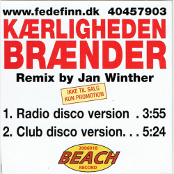 Fede Finn &amp; Funny Boyz - K�rligheden Br�nder (Radio Disco) (2006) (Promo)