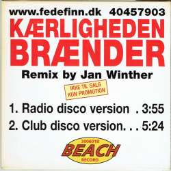 Fede Finn &amp; Funny Boyz - K�rligheden Br�nder (Radio Disco) (2006) (Promo)