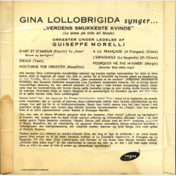Gina Lollobrigida - Gina Lollobrigida Synger
