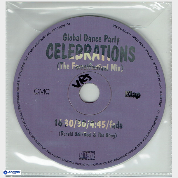 Global Dance Party - Celebrations (1994) (Promo)