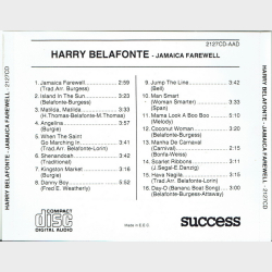 Harry Belafonte - Jamaica Farewell (1989) (Success 2127CD)