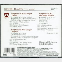 Sony Classical (SBK 46332) - Haydn Symphonies No 92 No 94 Surprise No 96 Miracle (1990)