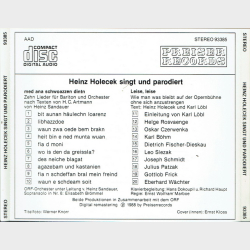 Heinz Holecek - Singt Und Paradiert (1988)