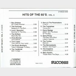 Hits Of The 60's Vol 3 (Success 2145CD)