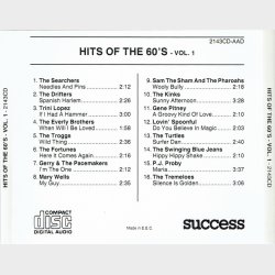 Hits Of The 60's Vol. 1 (Success 2143 CD)