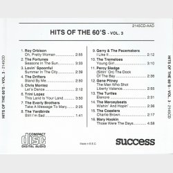 Hits Of The 60's Vol. 3 (Success 2145CD) (1989)
