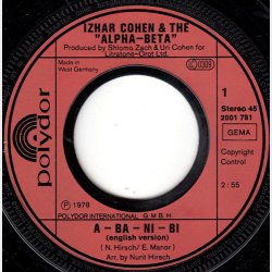Izhar Cohen &amp; The Alpha-Beta - A-Ba-Ni-Bi (1978)