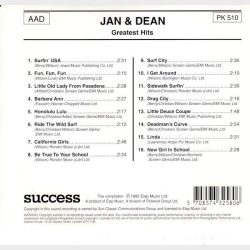 Jan &amp; Dean - Greatest Hits (1992) (Success 22580CD)