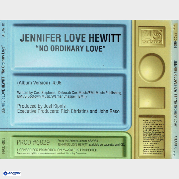 Jennifer Love Hewitt - No Ordinary Love (1996) (Jewel) (Promo)