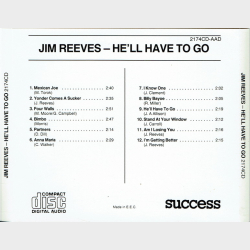 Jim Reeves - He'll Have To Go (Success 2147CD)