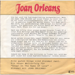Joan Orleans - Stop In The Name Of Love (1980)