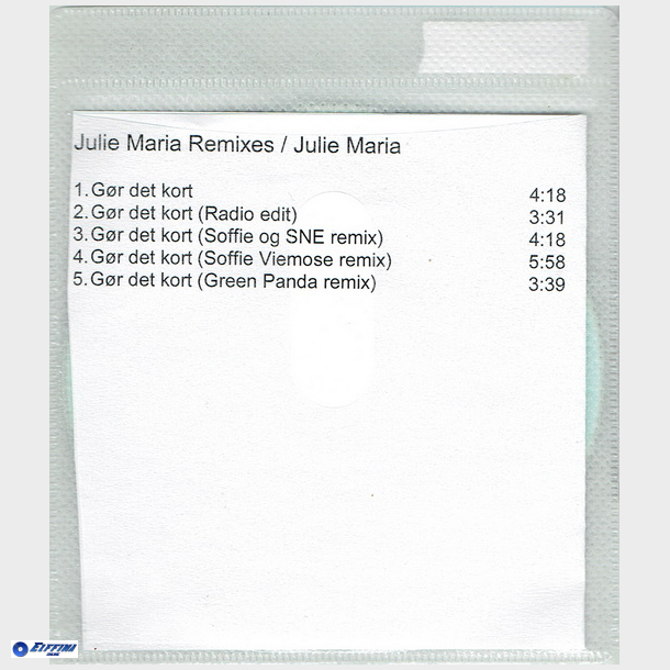 Julie Maria - Gr Det Kort Remixes (Promo)