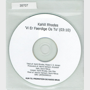 Kahlil Rhodes - Vi Er Frdige Os To (Promo)