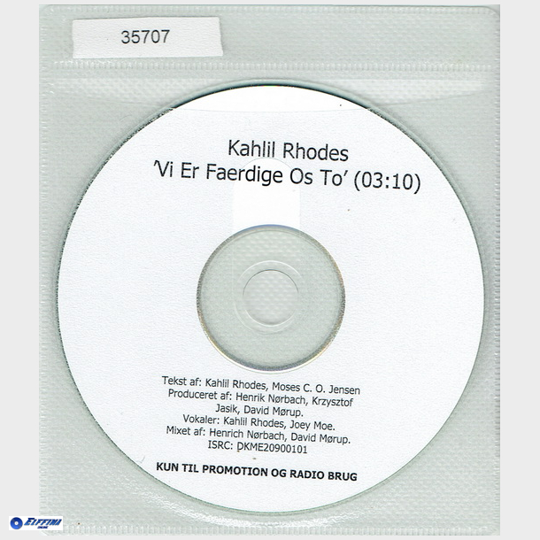 Kahlil Rhodes - Vi Er Frdige Os To (Promo)