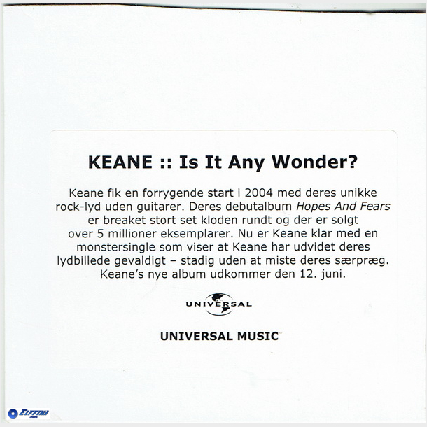 Keane - Is It Any Wonder (2004) (Promo)