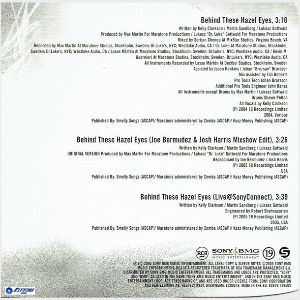 Kelly Clarkson - Behind These Hazel Eyes (2005)