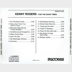 Kenny Rogers - For The Good Times Greatest Hits (Success 2050CD)